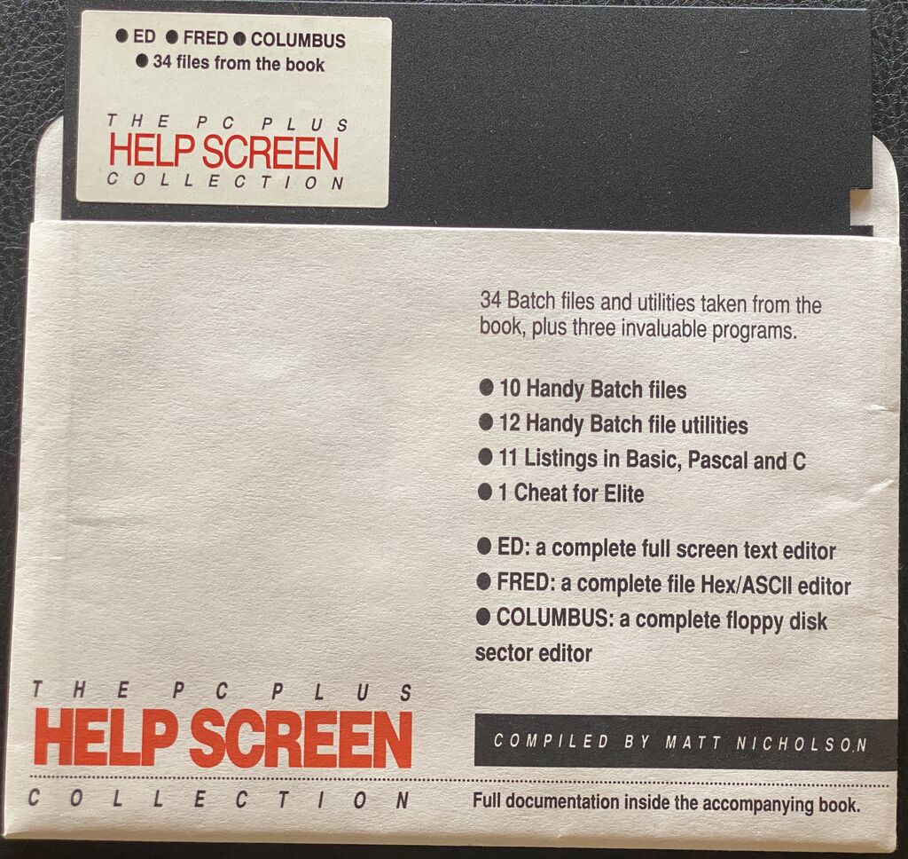 Physical disk scan — PCPlus_Help-Screen-Collection_1990