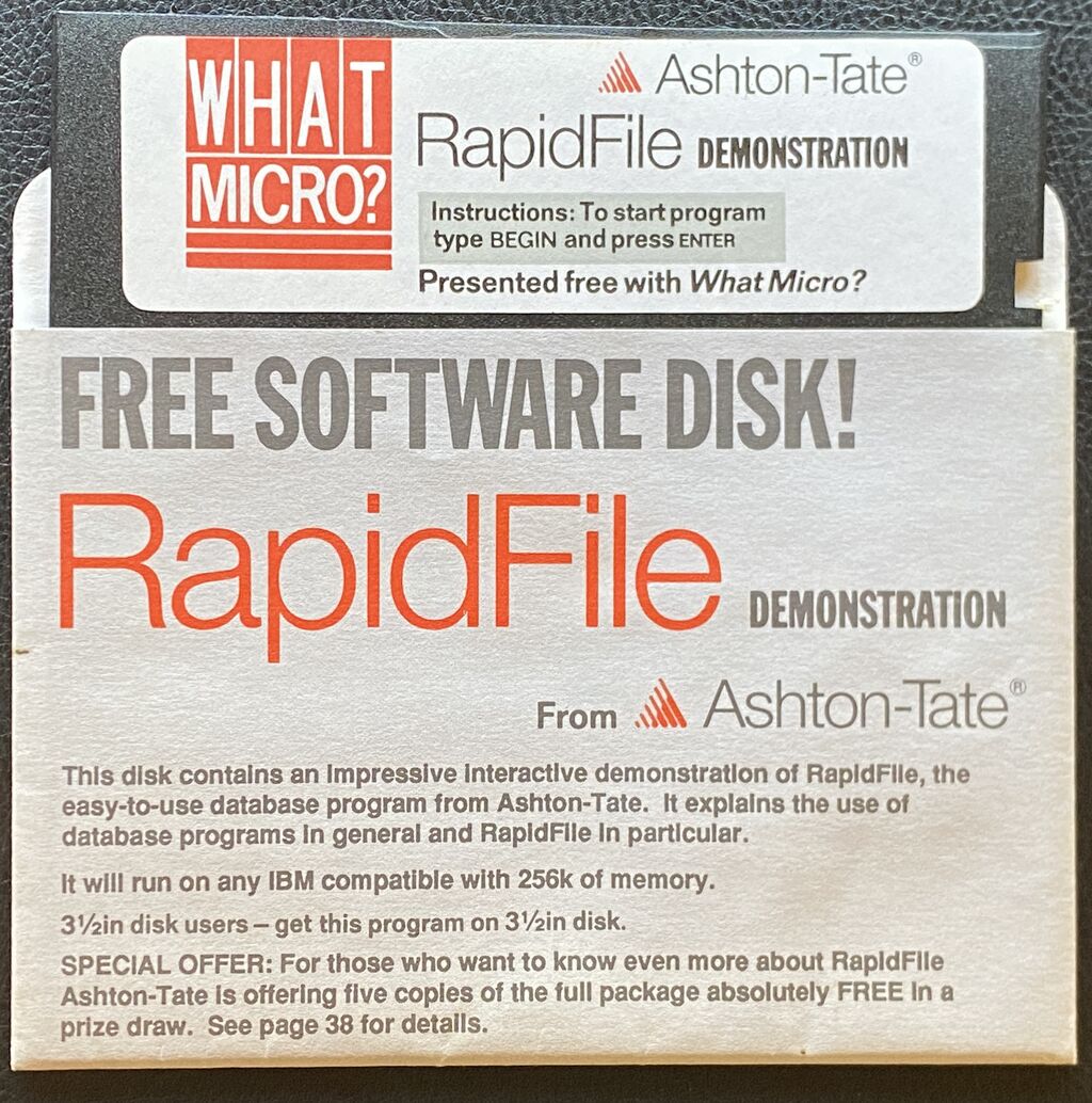 Physical disk scan — WhatMicro_Ashton-Tate-RapidFile
