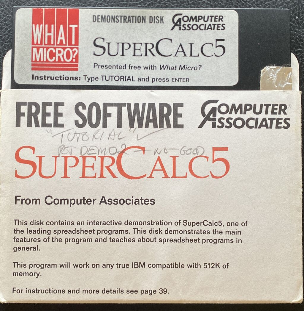 Physical disk scan — WhatMicro_SuperCalc5_1989